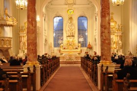 Basilika St. Johann - Blick ins Kirchenschiff ; Foto: Stefan Sieg